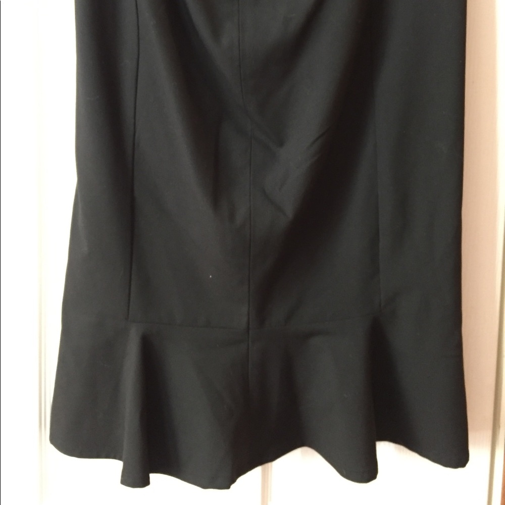 Black skirt, knee length